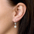 Perlové náušnice so zirkónmi v uchu 29006.1
