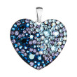 Strieborný prívesok s krištáľmi Swarovski modré srdce 34243.3 blue style