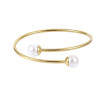 Pozlátený náramok bangle z chirurgickej ocele BSSG213