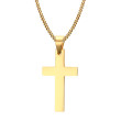 Zlatý náhrdelník kríž chirurgická oceľ JCFPN572GD