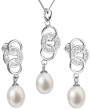 Súprava perlových strieborných šperkov 29036.1