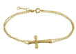Pozlátený náramok krížik z chirurgickej ocele BSS778