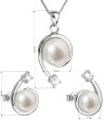 Súprava perlových strieborných šperkov 29031.1