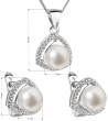 Luxusný set perlových naušníc a prívesku 29011.1