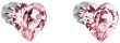 Strieborné náušnice Swarovski elements 31139.3 Ružová