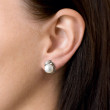 Perlové náušnice so zirkónmi v uchu 29017.1