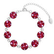 Strieborný náramok so Swarovski krištáľmi červený 33048.3 cherry