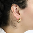 Elegantné náušnice z chirurgickej ocele zlatej ESS782GD
