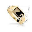 Zlatý pečatný prsteň s onyxom Z6877Z