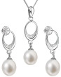 Súprava perlových strieborných šperkov 29040.1