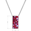 Strieborný náhrdelník Swarovski 32074.3 cherry