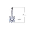 Elegantné strieborné náušnice so zirkónmi 309557004