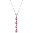 Strieborný náhrdelník so zirkónmi Fancy Tender Pink FTP04