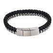 Pánsky náramok z kože a ocele MBSS199