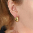 Pozlacené náušnice slzy z chirurgické oceli MESS97GD