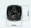 Oceľový pečatný prsteň WJHZ43-Slobodomurári
