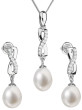 Súprava perlových strieborných šperkov 29041.1