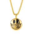 Zlatý oceľový náhrdelník s úsmevom SEGX1945GD