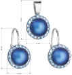 Swarovski elements súprava šperkov 39091.3 Tm modrá