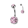 Titánový piercing do pupku SETIN60ST-Pink