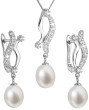 Súprava perlových strieborných šperkov 29028.1