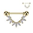 Piercing bradaviek so zirkónmi SEKSQ0172GD