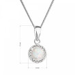 strieborný náhrdelník s krystalmi 32083.1