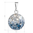 Swarovski prívesok modrý okrúhly 34225.3 ice blue