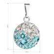 Swarovski prívesok modrý okrúhly 34225.3 light turquoise