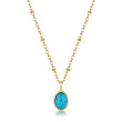Pozlátený náhrdelník z chirurgickej ocele s tyrkysom Brosway ESSENTIAL BNL132