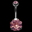 Piercing do pupku chirurgická ocel SEDFSC60-Rose