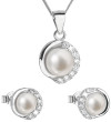 Strieborná súprava perlových šperkov 29022.1