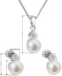 Strieborná súprava perlových šperkov 29001.1