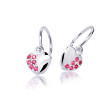 Detské náušnice z bieleho zlata Cutie Jewellery C2160W Tcf Red