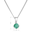 Elegantný náhrdelník s pravým minerálnym kameňom 12080.3 emerald