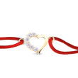 Náramok zlaté srdiečko so zirkónmi Z2757N