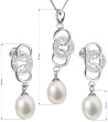 Luxusný set strieborných perlových šperkov 29036.1