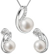 Súprava perlových strieborných šperkov 29042.1