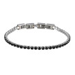 Tenisový náramok z chirurgickej ocele s kamienkami MBSS19ST-JET