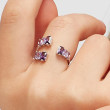 Strieborný prsteň so zirkónmi Brosway Fancy Magic Purple FMP17