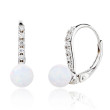 Opálové visiace náušnice strieborné 31365001