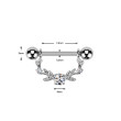 Štýlový piercing bradaviek SEKSQ0151ST