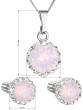 Set strieborných šperkov Swarovski elements 39352.7 Ružový opál