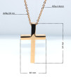 Zlatý náhrdelník krížik z chirurgickej ocele WJHC172