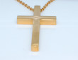 Zlatý náhrdelník kríž chirurgická oceľ WJHC172-GD