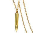 Zlatý oceľový náhrdelník guľka JCFPN899GD