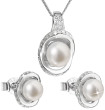 Súprava perlových strieborných šperkov 29026.1