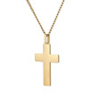Pozlátený oceľový prívesok krížik PSS1245GD