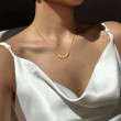 Dámsky oceľový náhrdelník zlatý JCFNC1391