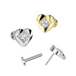 Náušnice pecka srdce so zirkónom SEITEL441